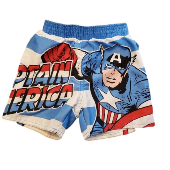 MARVEL Captain America Swim Trunks Shorts 12M - 18M - Picture 1 of 3